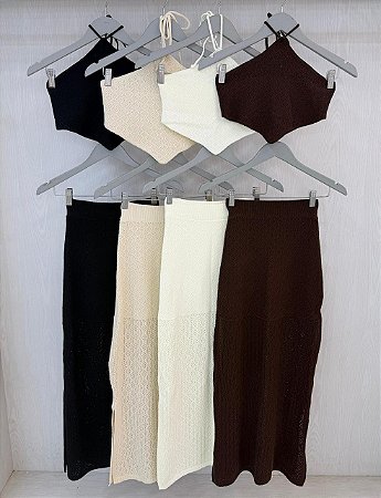 Conjunto Tricô Frente Única Cores