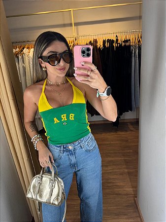 Cropped Frente Única Brasil Cores