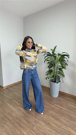 Blusa Tule Gola Brasil