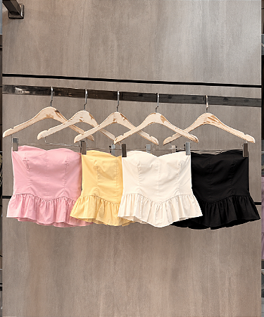 Corset Tricoline Tomara Que Caia Cores