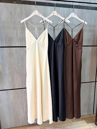 Vestido Cetim Cores
