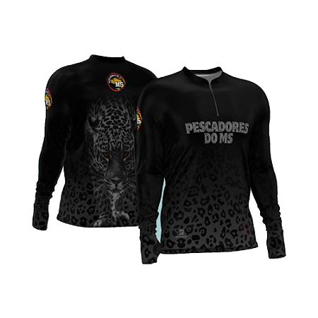 Camiseta Masculina Pescadores do MS - Onça Black