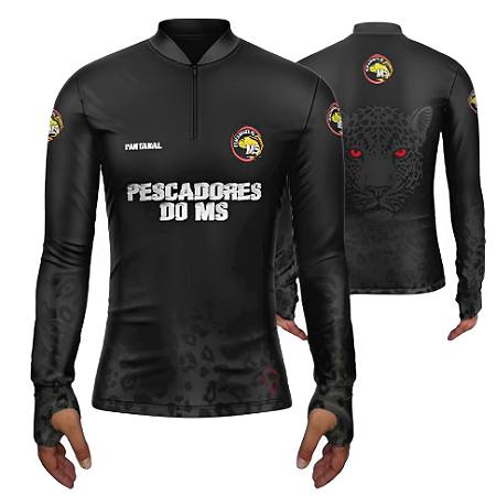 Camiseta Masculina Pescadores do MS - Onça Black