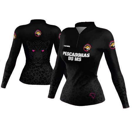 Camiseta Feminina Pescadores do MS - Onça Black