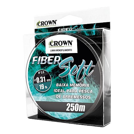 Linha Monofilamento Fiber Soft Verde - 250m