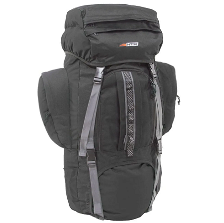 Mochila cargueira NTK com capacidade para 80 litros e ajuste lombar e peitoral Intruder