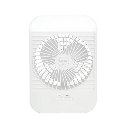 Mini Ventilador Portátil Recarregável Mor com Luminária