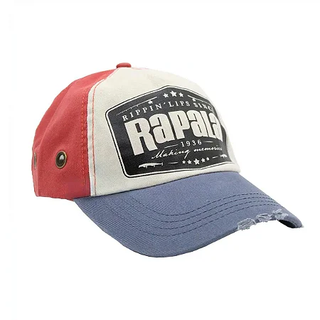 BONÉ RAPALA BRANCO AZUL VERMELHO