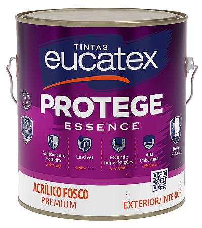 Tinta Acrílica Premium Lavável Eucatex Protege Fosco Interior e Exterior