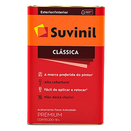 TINTA BRANCO NEVE FOSCO 18L CLASSICA SUVINIL