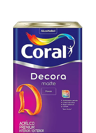 TINTA BRANCO FOSCO 18L DECORA CORAL