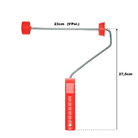 kit pintura 3pcs rolo lã alta 23cm + Cabo+ Bandeja