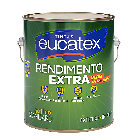 Tinta Acrílica Standard Eucatex Rendimento Extra Fosco Interior e Exterior