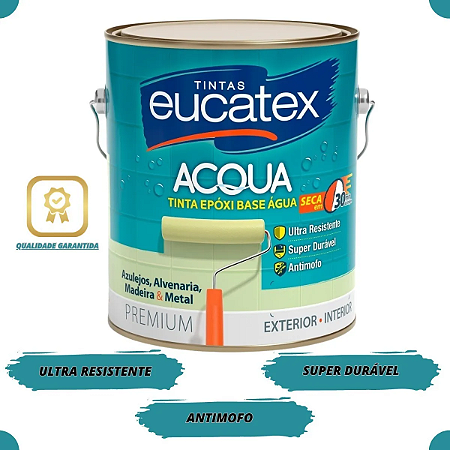 Tinta Epoxi Base Água Branco Eucatex Branco Brilhante