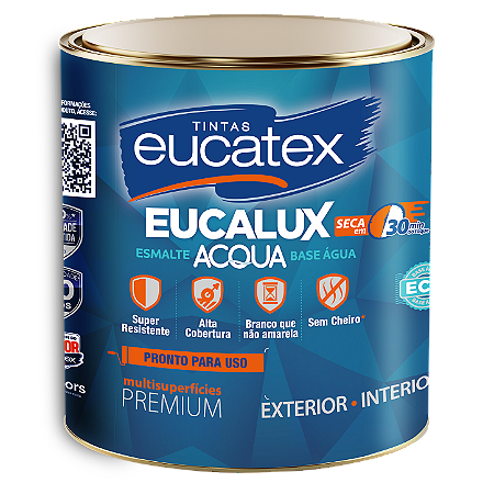 Tinta Esmalte Base Água Eucatex Acqua Madeira E Metal Fosco Acetinado ou Brilhante