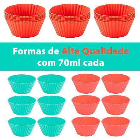 Jogo 12 Formas em Silicone para Muffins