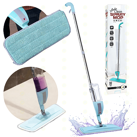 Mop Limpeza Spray Giratório Flat Rodo Vassoura Mágico Pó Chão 360