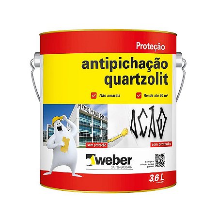 Verniz Antipichação Proteção de Fachadas Weber 3,6L Quartzolit
