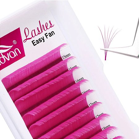 Cílios Fadvan Easy Fan Lashes Color 0,07 D Mix 8 ao 14mm