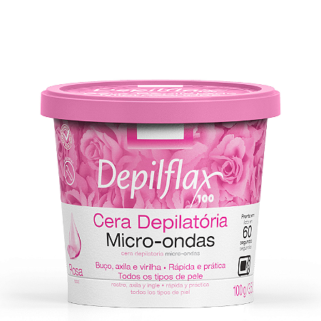 Cera Depilatória de Microondas Depilflax Rosas 100gr
