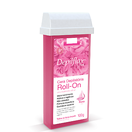 Cera Depilatória Refil Roll On Depilflax Rosa 100gr