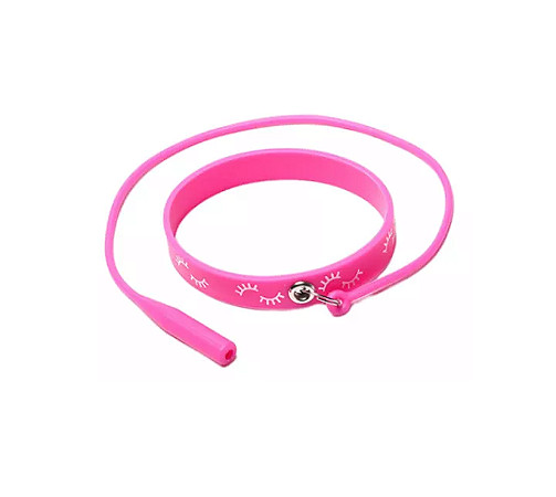 Pulseira de Silicone para Pinças Pink