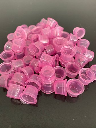 Batoque Plástico Médio Rosa c/ 50 unidades