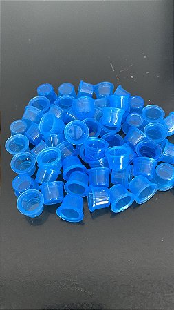 Batoque Plástico Médio Azul c/ 50 unidades