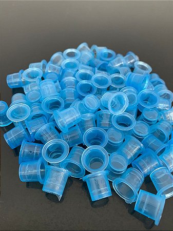 Batoque Plástico Pequeno Azul c/ 50 unidades