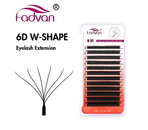 Cílios Fadvan Lashes 6D W 0,07 D Mix 8 ao 14mm