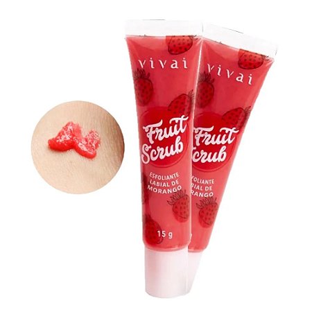 Esfoliante Labial Morango Fruit Scrub Vivai 15gr