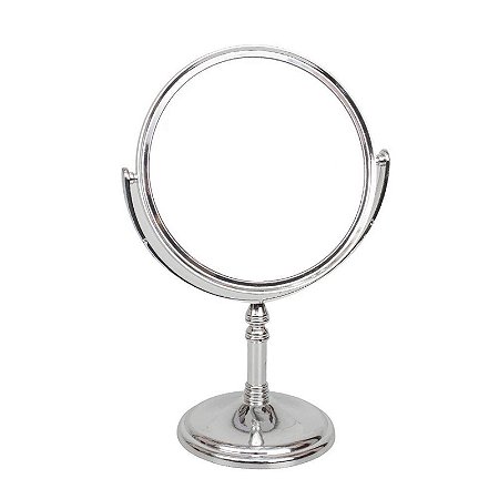 Espelho de Mesa Dupla Face Platina
