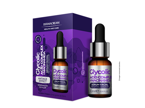 Sérum Facial Revitalizador Glycolic Acid Complex Dermacream 10ml