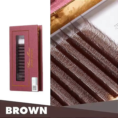 Cílios Marrom Decemars 5D W 0,07 D Mix 8-14mm