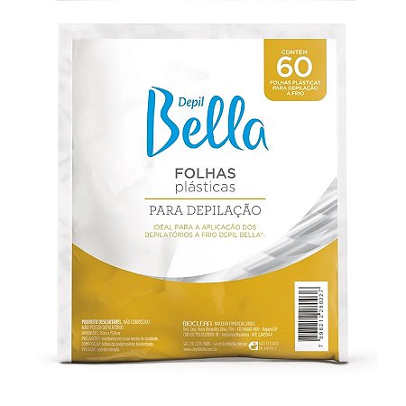 Folhas Plásticas Para Depilação A Frio 13 x 15,8cm 60 Folhas Depil Bella