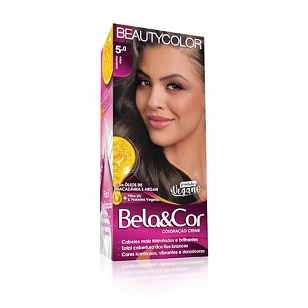 Coloração kit Bela&Cor - 5.0 Castanho Claro