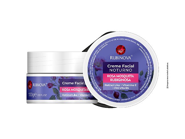 Creme Facial Noturno Rosa Mosqueta Rubiginosa Rubinova 100gr