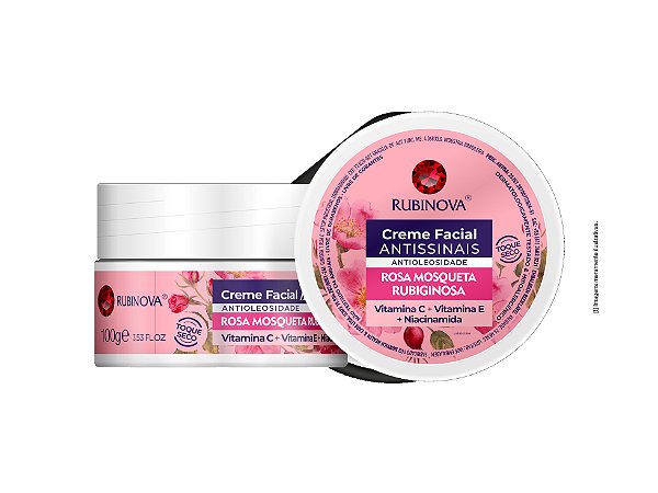 Creme Facial Antissinais Rosa Mosqueta Rubiginosa Rubinova 100gr