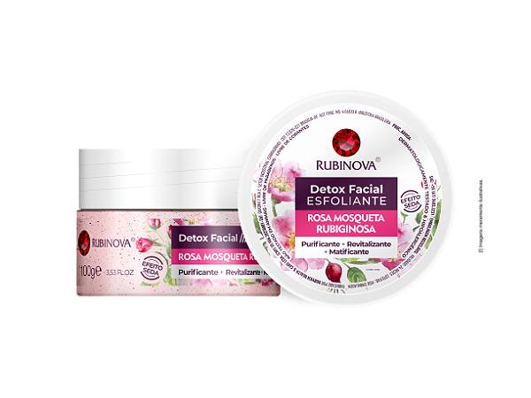 Esfoliante Facial em Gel Rosa Mosqueta Rubiginosa Rubinova 100gr