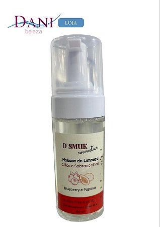 Shampoo Mousse de Limpeza Cílios e Sobrancelhas D'Smuk 150ml