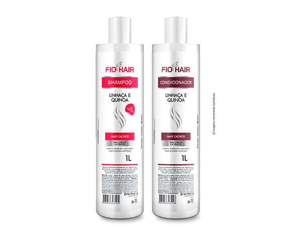 Kit Shampoo e Condicionador Linhaça e Quinoa Fio Hair 1 Litro