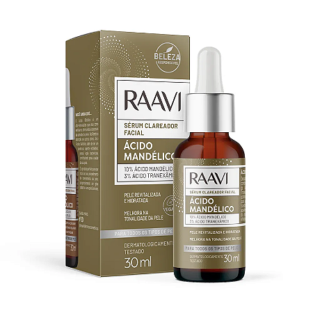 Sérum Facial Clareador Ácido Mandélico Raavi 30ml