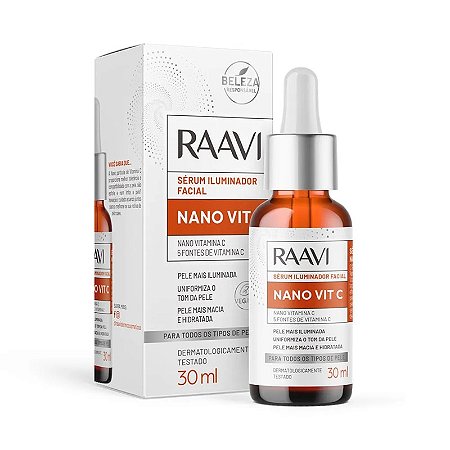 Sérum Facial Iluminador Nano Vit C Raavi 30ml