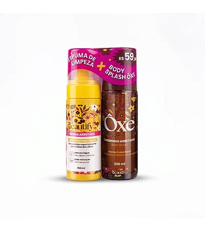 Kit Espuma de Limpeza e Body Splash Beautify Pro