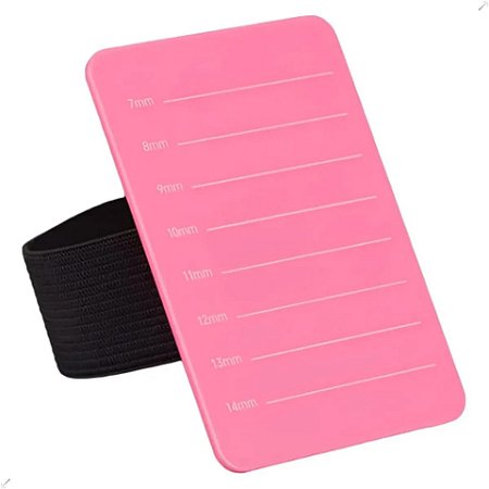 Placa Suporte Elástico Rosa com Marcação para Cílios