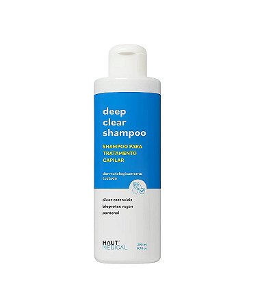 Deep Clear Shampoo Limpeza Profunda Capilar Haut Medical 200ml