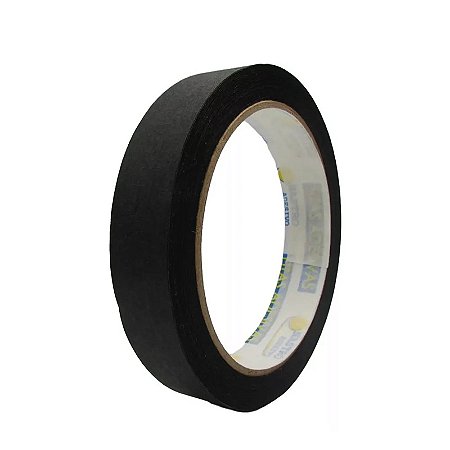 Fita Adesiva Crepe Preta 18mm x 30m