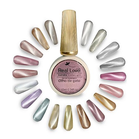 Esmalte Magnético em Gel Olho de Gato Brilhante Real Love 10ml