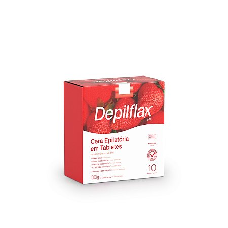 Cera Quente Depilatória Depilflax Morango 500gr