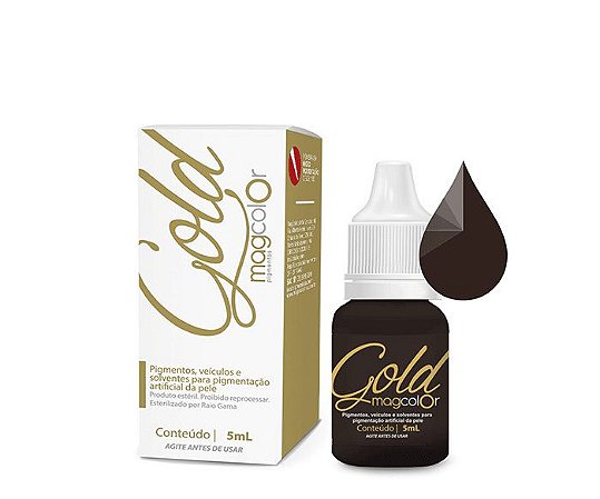 Castanho Escuro Intenso Pigmento Mag Color Gold 5ml